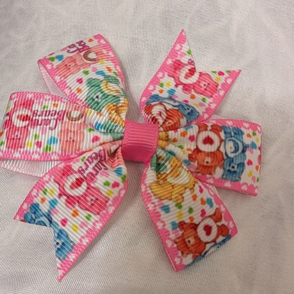 Care bears bow Baby Girl Outfit Birthday Care Bears Headband Clip Bow